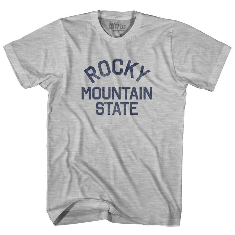 Colorado Rocky Mountain State Nickname Adult Cotton T-Shirt - Grey Heather