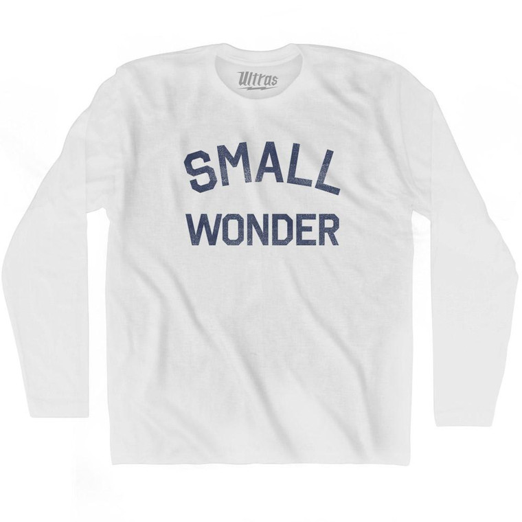 Delaware Small Wonder Nickname Adult Cotton Long Sleeve T-shirt - White