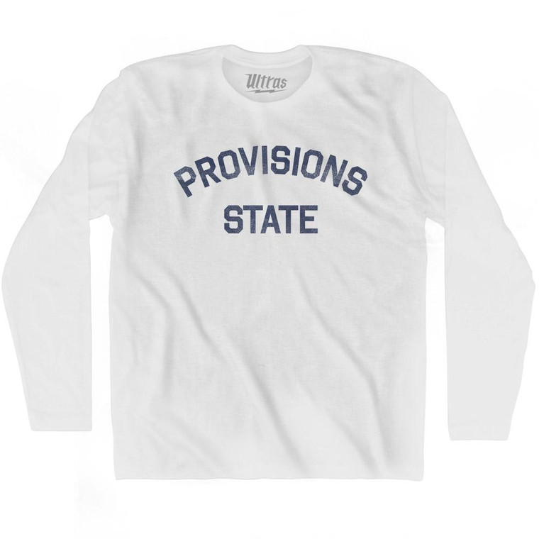 Connecticut Provisions State Nickname Adult Cotton Long Sleeve T-shirt - White