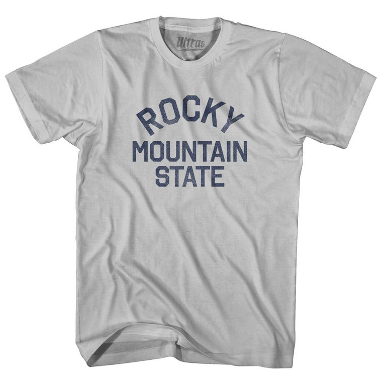 Colorado Rocky Mountain State Nickname Adult Cotton T-Shirt - Cool Grey