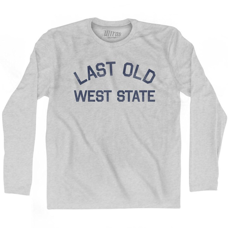 Colorado Last Old West State Nickname Adult Cotton Long Sleeve T-Shirt - Grey Heather