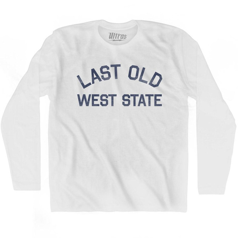 Colorado Last Old West State Nickname Adult Cotton Long Sleeve T-shirt - White