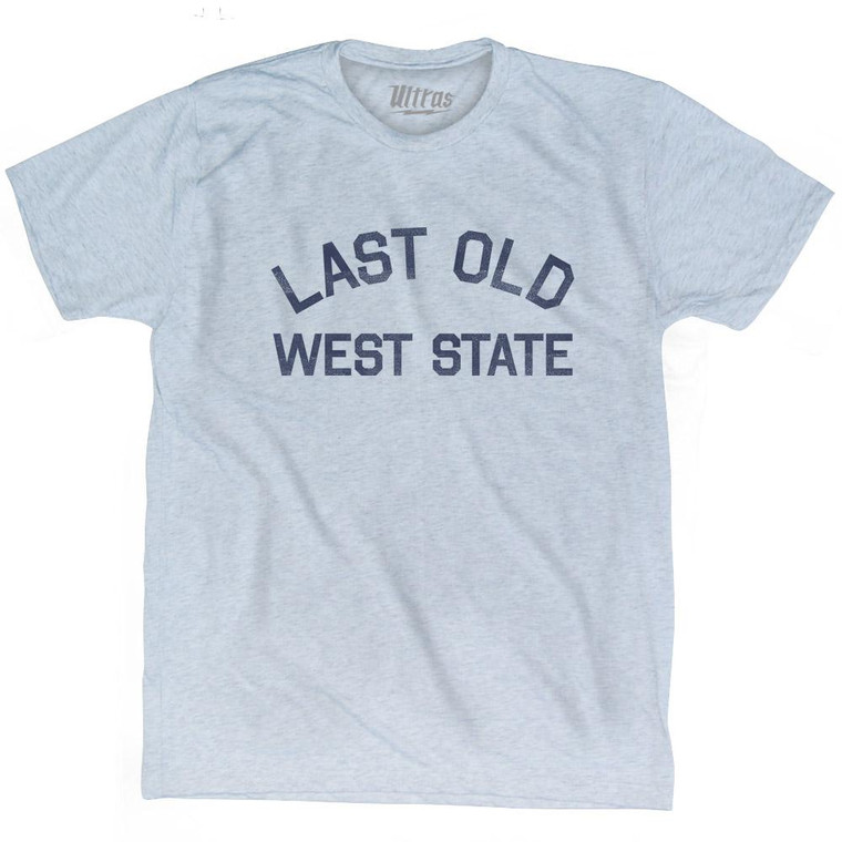 Colorado Last Old West State Nickname Adult Tri-Blend T-Shirt - Athletic White