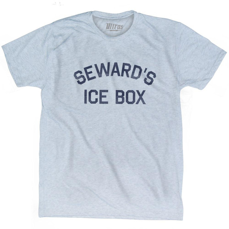 Alaska Seward's Ice Box Nickname Adult Tri-Blend T-Shirt - Athletic White