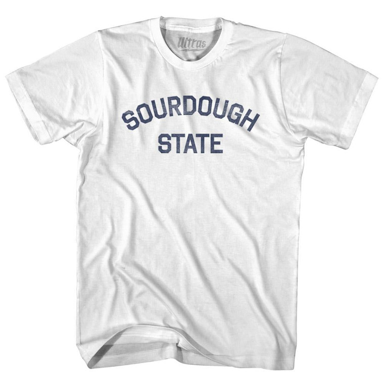 Alaska State Sourdough Nickname Adult Cotton T-shirt - White