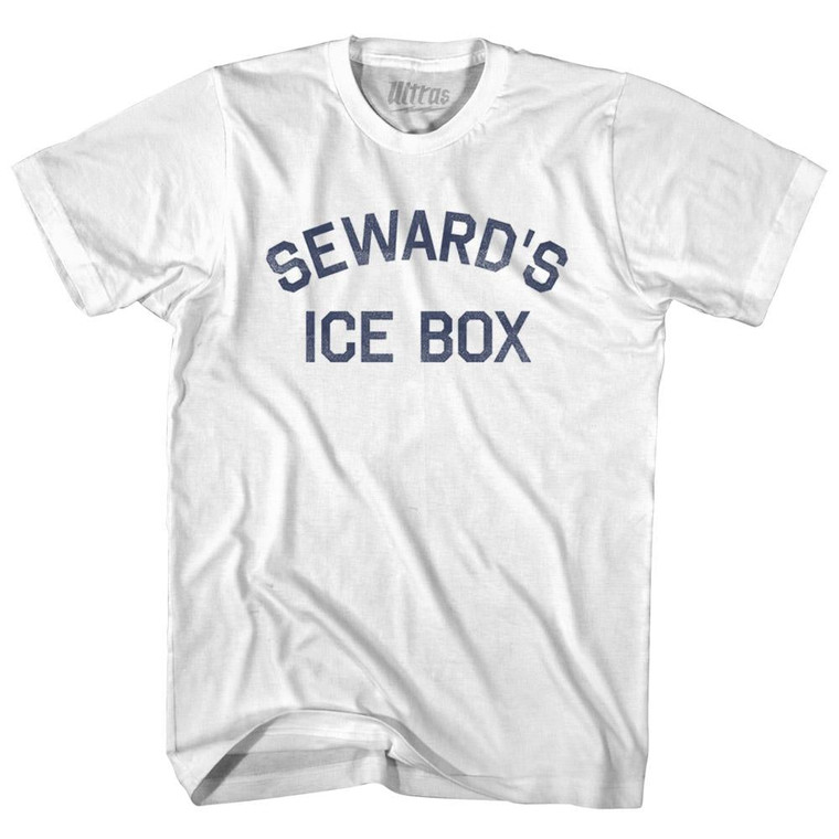 Alaska Seward's Ice Box Nickname Womens Cotton Junior Cut T-Shirt - White