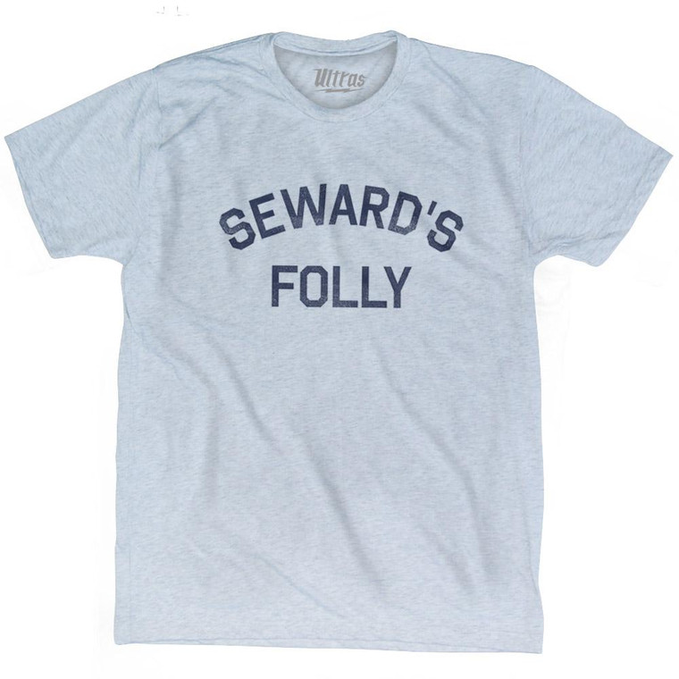 Alaska Seward's Folly Nickname Adult Tri-Blend T-Shirt - Athletic White