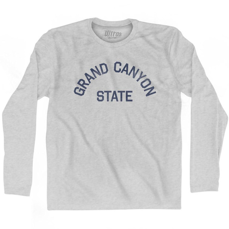 Arizona Grand Canyon Nickname Adult Cotton Long Sleeve T-Shirt - Grey Heather