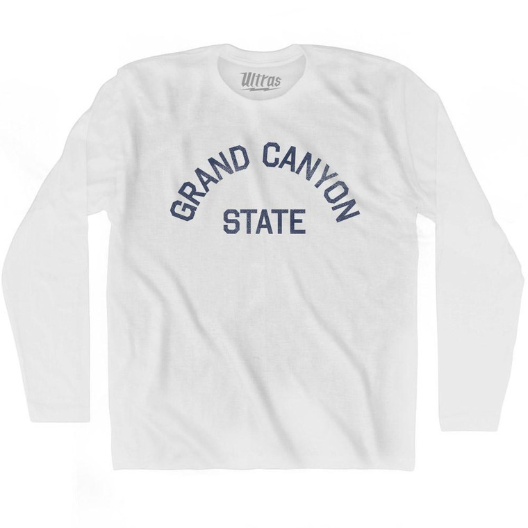 Arizona Grand Canyon Nickname Adult Cotton Long Sleeve T-shirt - White