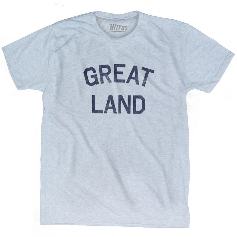 Alaska Great Land Nickname Adult Tri-Blend T-Shirt - Athletic White