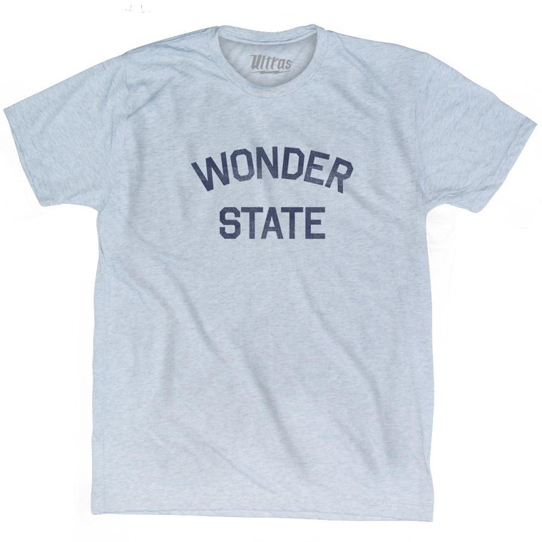 Arkansas Wonder State Nickname Adult Tri-Blend T-Shirt - Athletic White