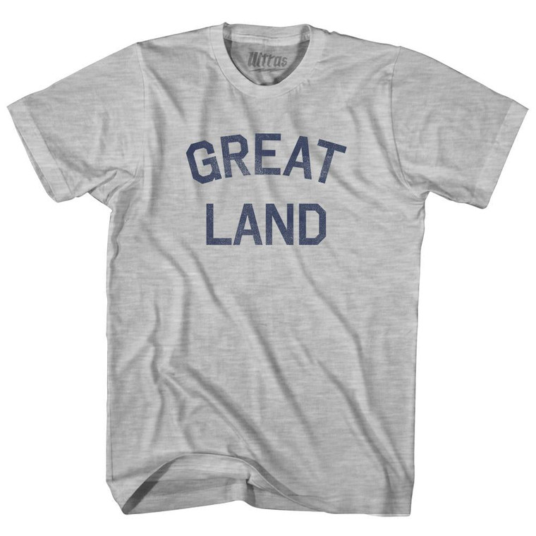 Alaska Great Land Nickname Adult Cotton T-Shirt - Grey Heather