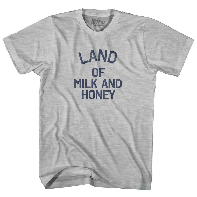 California Land of Milk and Honey Nickname Adult Cotton T-Shirt - Grey Heather