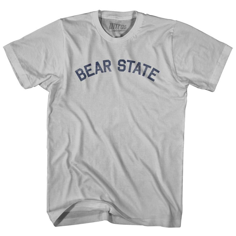 Arkansas Bear State Nickname Adult Cotton T-Shirt - Cool Grey