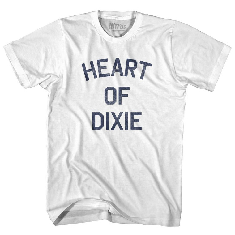 Alabama Heart of Dixie Nickname Womens Cotton Junior Cut T-Shirt - White