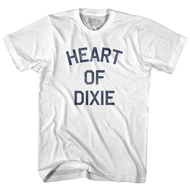 Alabama Heart of Dixie Nickname Adult Cotton T-shirt - White