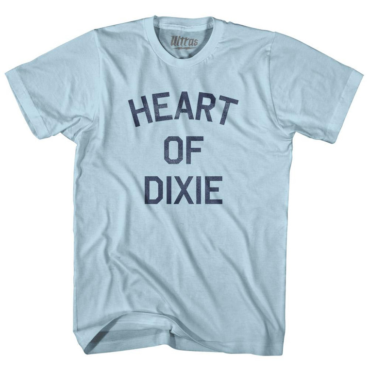 Alabama Heart of Dixie Nickname Adult Cotton T-Shirt - Light Blue