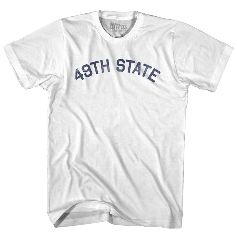 Alaska 49th State Nickname Adult Cotton T-shirt - White