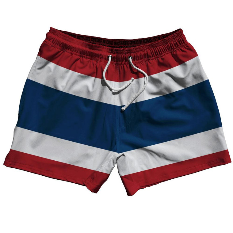 Thailand Country Flag 5" Swim Shorts Made in USA - Red White