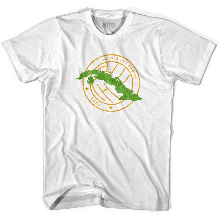 Cuba Soccer Crest Adult Cotton Soccer T-shirt - White
