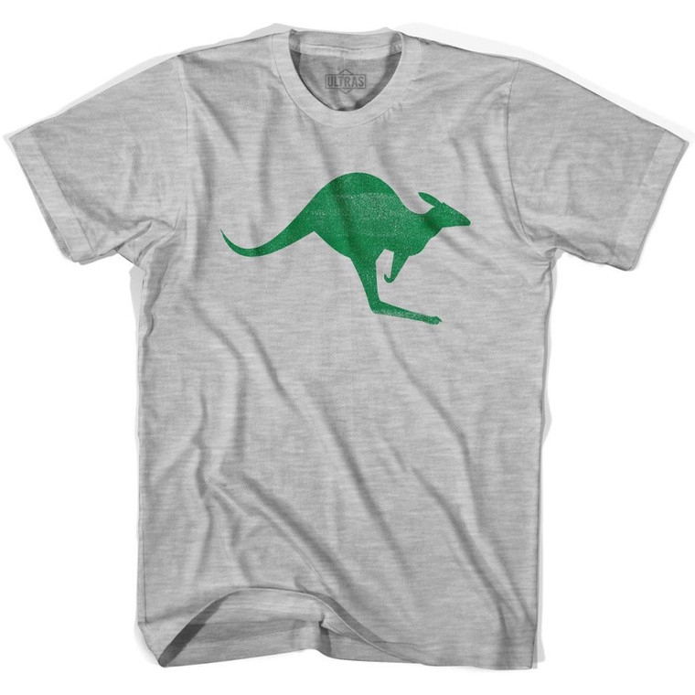 Australia Aussie Kangaroo Youth Cotton Soccer T-shirt - Grey Heather