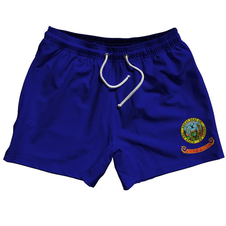 Idaho US State 5" Swim Shorts Made in USA - Royal