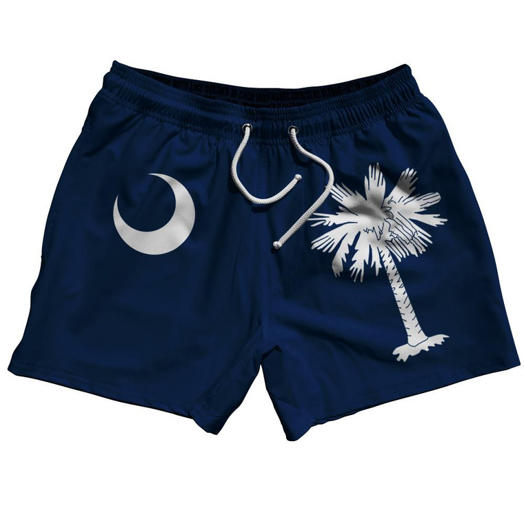 South Carolina US State 5" Swim Shorts Made in USA - Navy