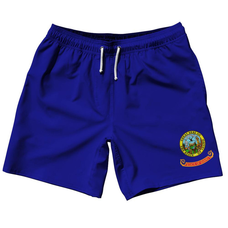 Idaho US State 7.5" Swim Shorts Made in USA - Royal