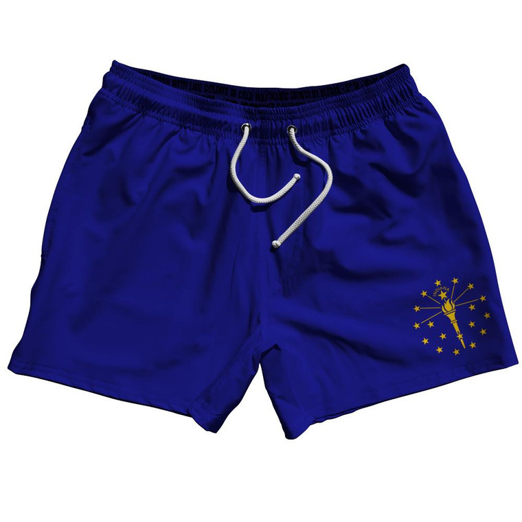 Indiana US State 5" Swim Shorts Made in USA - Royal