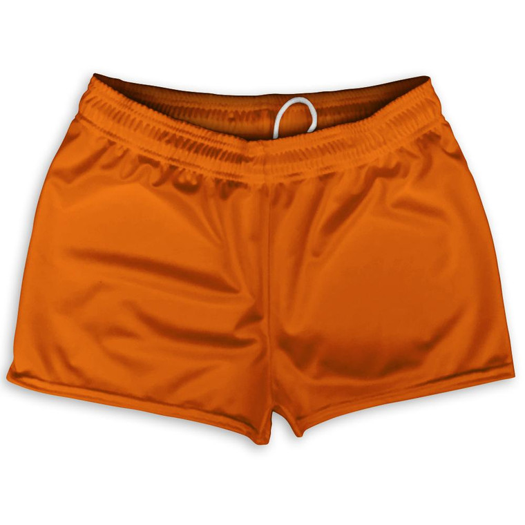 Orange Burnt Austin Shorty Short Gym Shorts 2.5"Inseam Made in USA - Orange