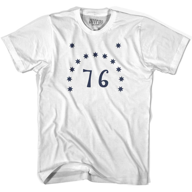 American USA Bennington Flag Youth Cotton Vintage T-shirt - White