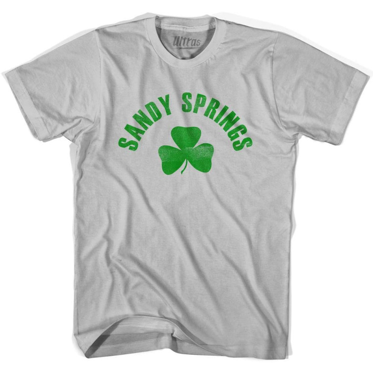 Sandy Springs Shamrock Cotton T-Shirt - Cool Grey
