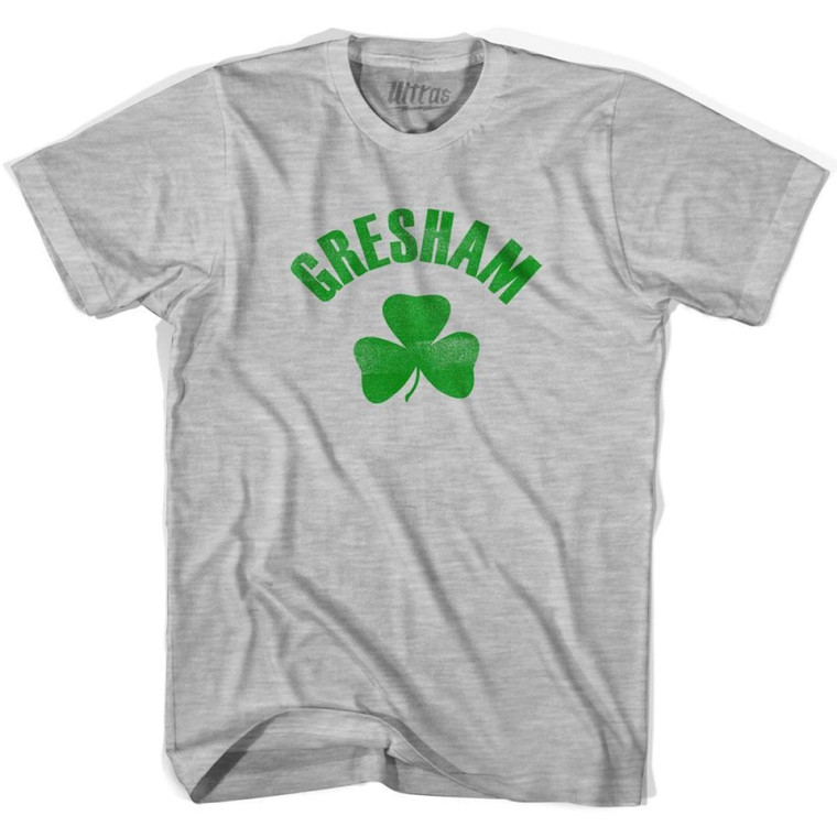 Gresham Shamrock Youth Cotton T-Shirt - Grey Heather
