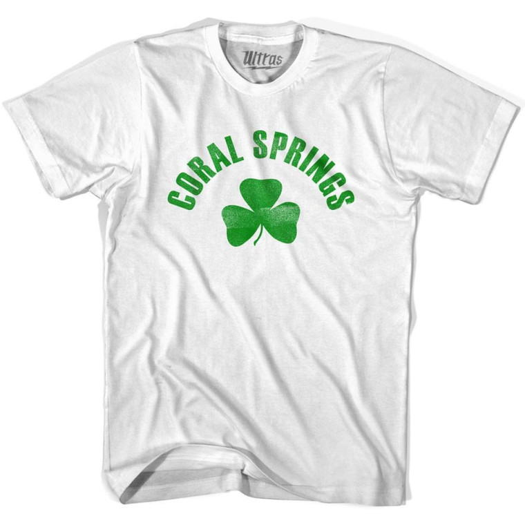 Coral Springs Shamrock Cotton T-shirt - White Coral Springs Shamrock Cotton T-shirt - White