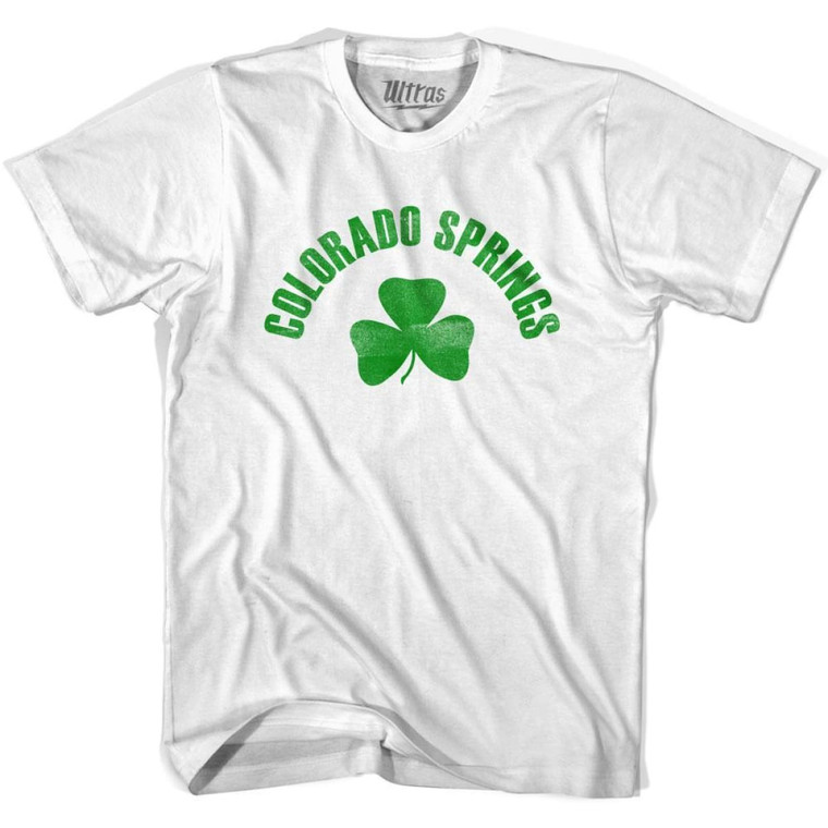 Colorado Springs Shamrock Womens Cotton T-shirt - White