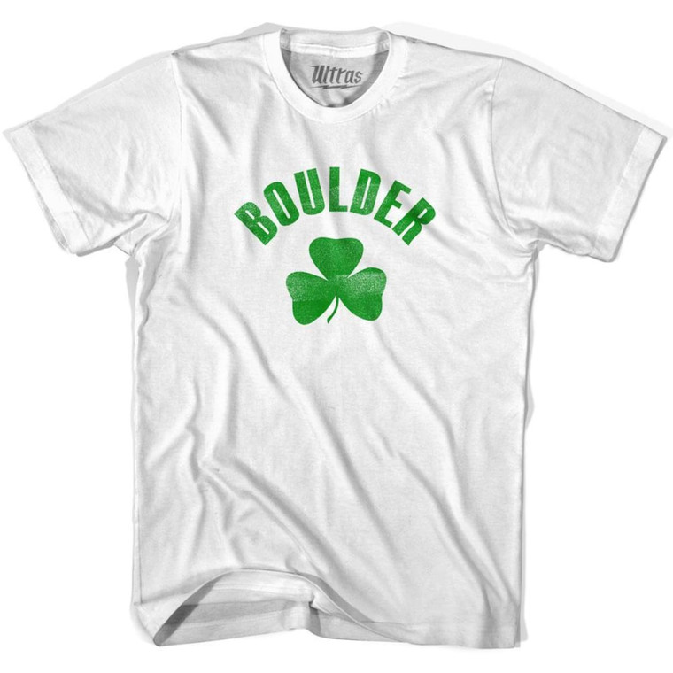 Boulder Shamrock Womens Cotton T-shirt - White