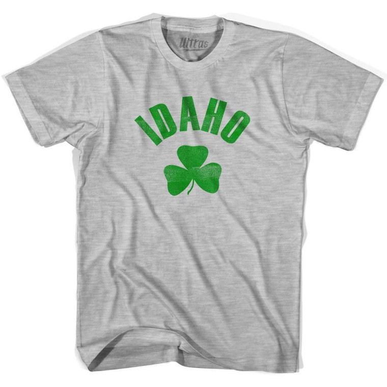 Idaho State Shamrock Youth Cotton T-Shirt - Grey Heather