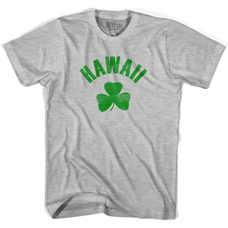 Hawaii State Shamrock Youth Cotton T-Shirt - Grey Heather