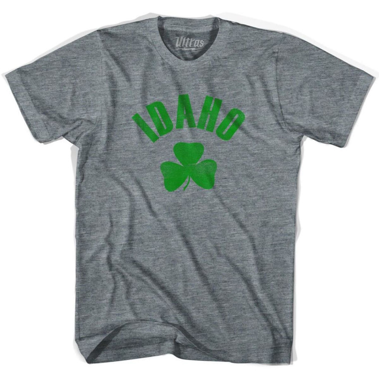 Idaho State Shamrock Youth Tri-Blend T-shirt - Athletic Grey