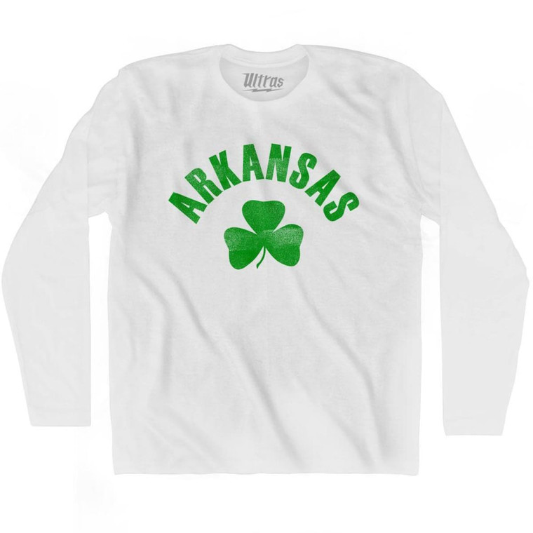 Arkansas State Shamrock Cotton Long Sleeve T-shirt - White