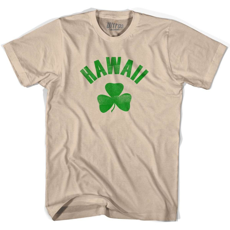 Hawaii State Shamrock Cotton T-Shirt - Creme