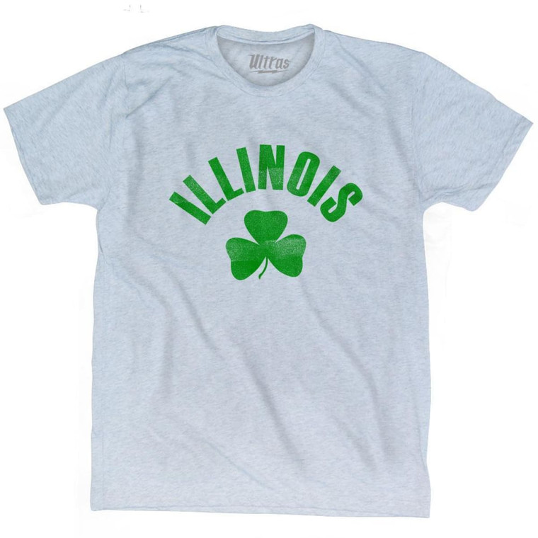 Illinois State Shamrock Tri-Blend T-Shirt - Athletic White
