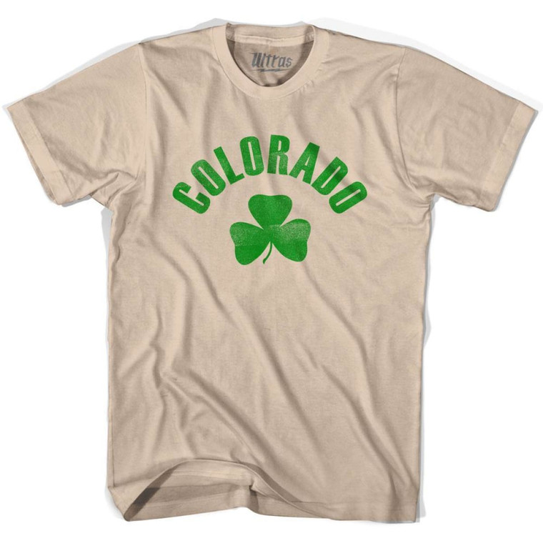 Colorado State Shamrock Cotton T-Shirt - Creme