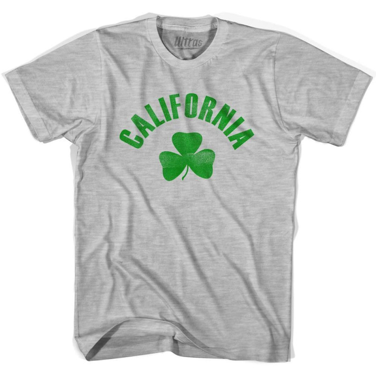 California State Shamrock Cotton T-Shirt - Grey Heather