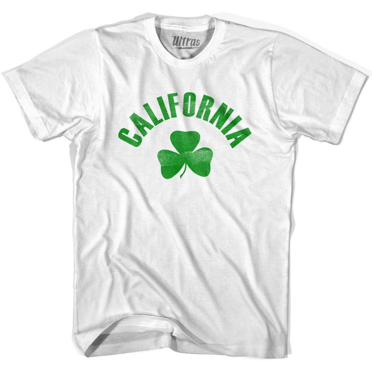 California State Shamrock Womens Cotton T-shirt - White