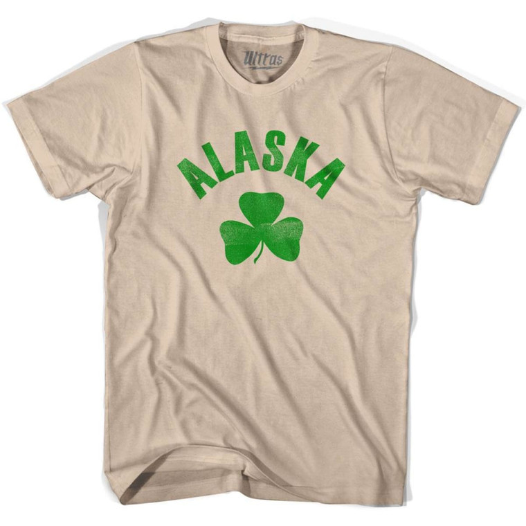 Alaska State Shamrock Cotton T-Shirt - Creme