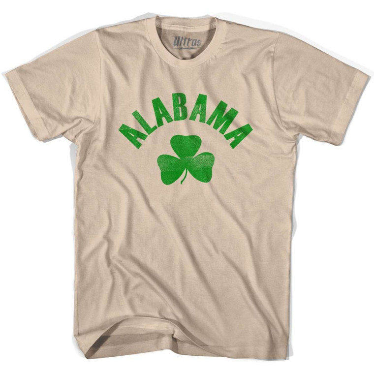Alabama State Shamrock Cotton T-Shirt - Creme