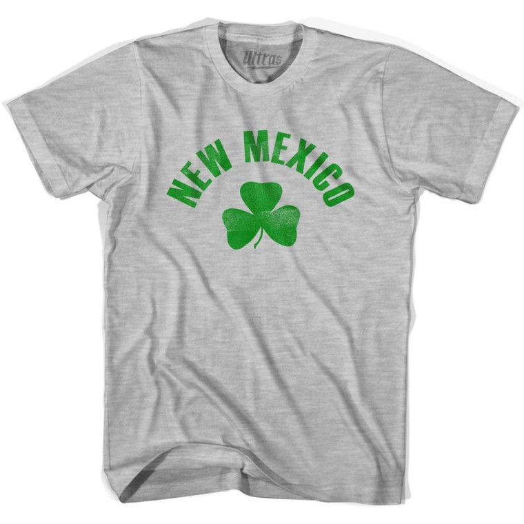 New Mexico State Shamrock Cotton T-Shirt - Grey Heather