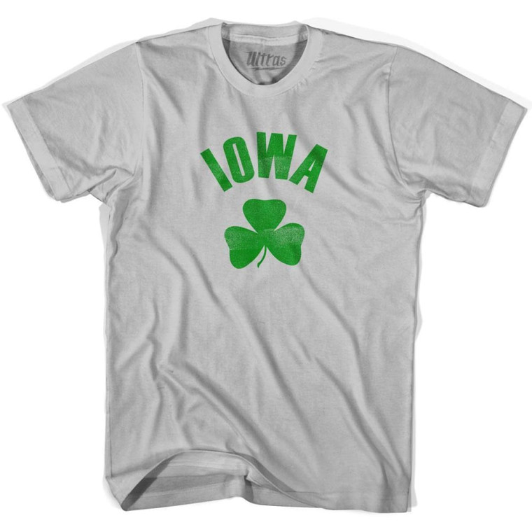 Iowa State Shamrock Cotton T-Shirt - Cool Grey