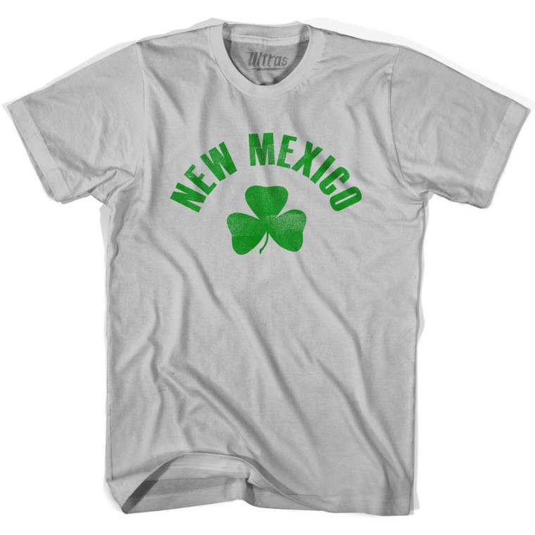 New Mexico State Shamrock Cotton T-Shirt - Cool Grey